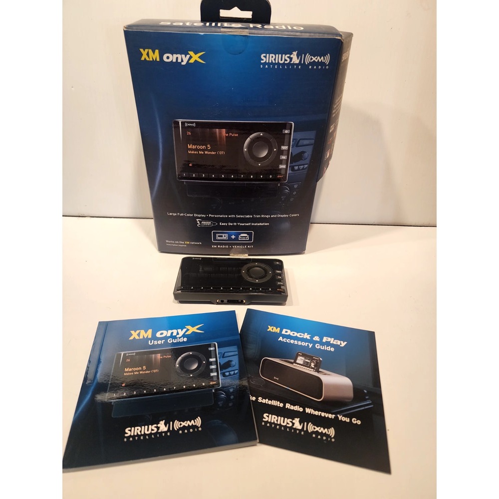 Sirius XM Onyx XDNX1V1  Satellite‎ Radio Receiver Only  Original Box/User Guide